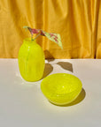 Acid Green Spotted Glass Bowl