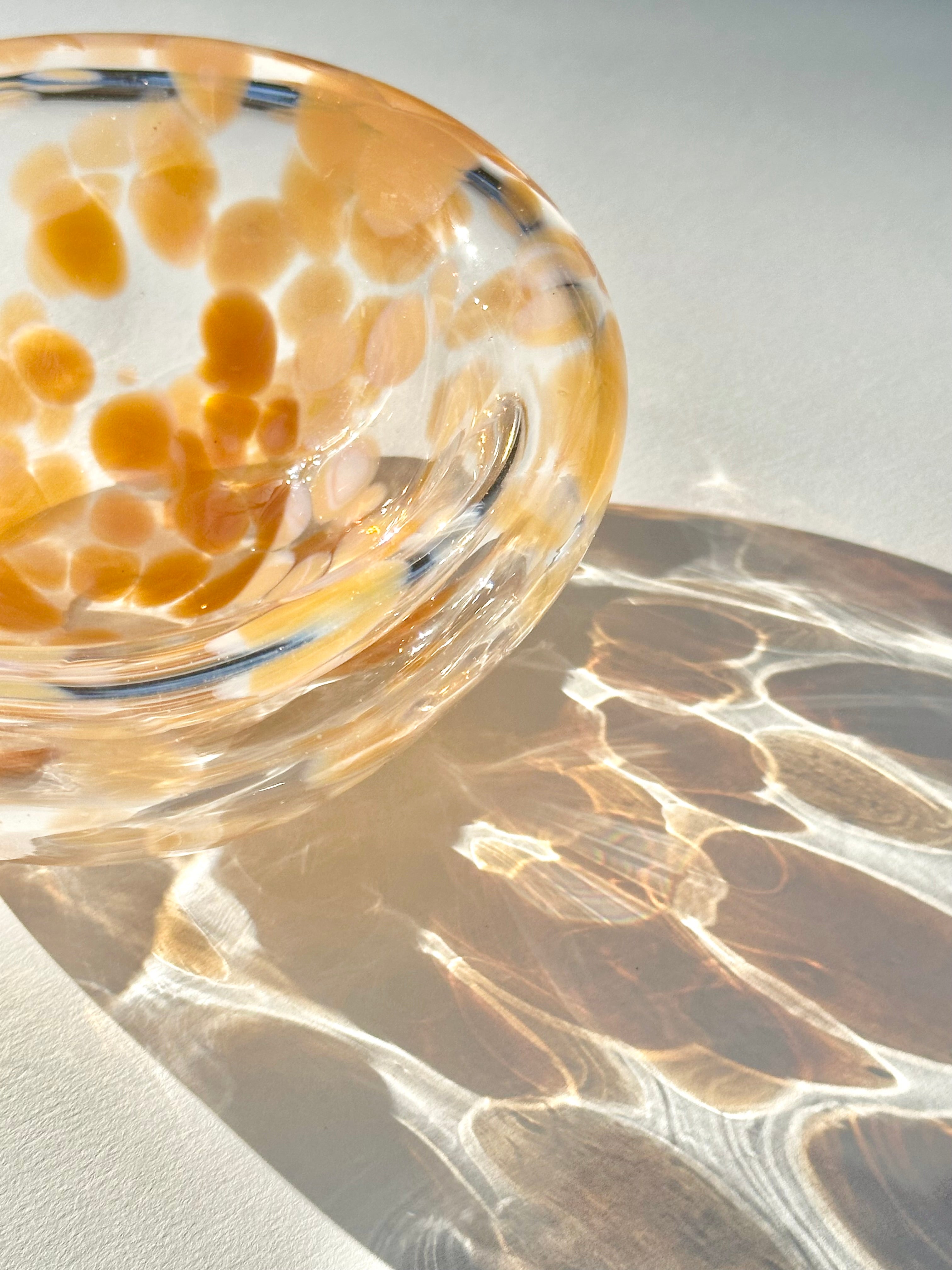 Coral Spotted Glass Bowl