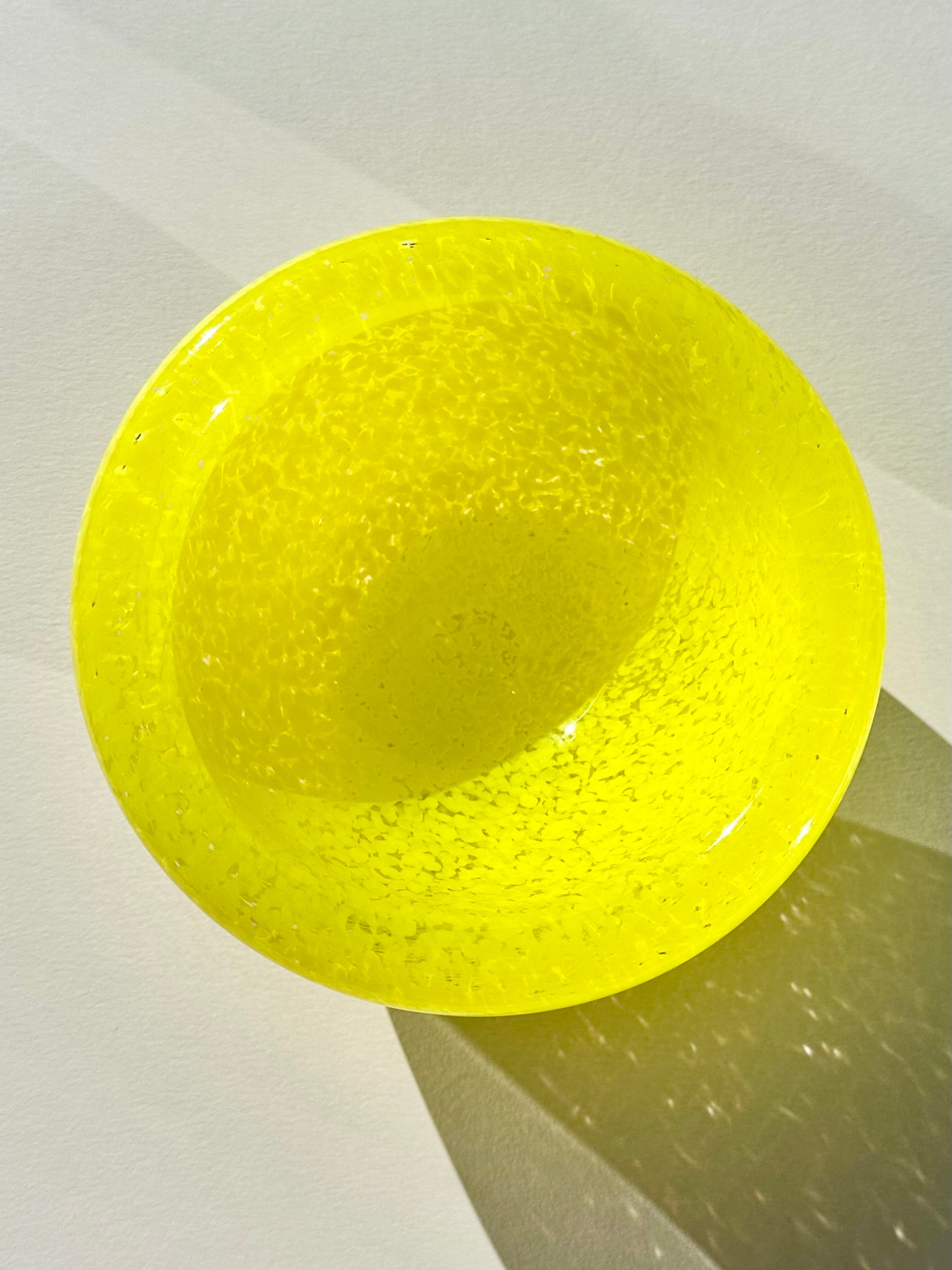 Acid Green Spotted Glass Bowl