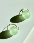 Jade Green Solo Hoop Earrings