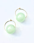 Jade Green Solo Hoop Earrings