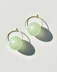 Jade Green Solo Hoop Earrings