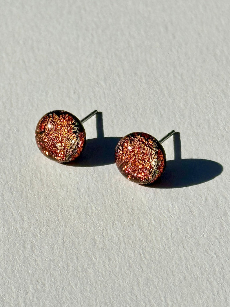 Glass Stud Earring in Candy Apple Red