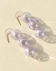 Lilac Stacked Bubble Drop Earrings