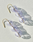 Lilac Stacked Bubble Drop Earrings