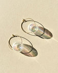 Pearl Luster Solo Hoop Earrings
