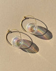 Pearl Luster Solo Hoop Earrings