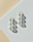 Pearl Luster Stacked Bubble Drop Earrings