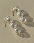 Pearl Luster Stacked Bubble Drop Earrings