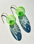 Turquoise Striped Bubble Drop Earrings