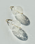 White Striped Bubble Drop Earrings