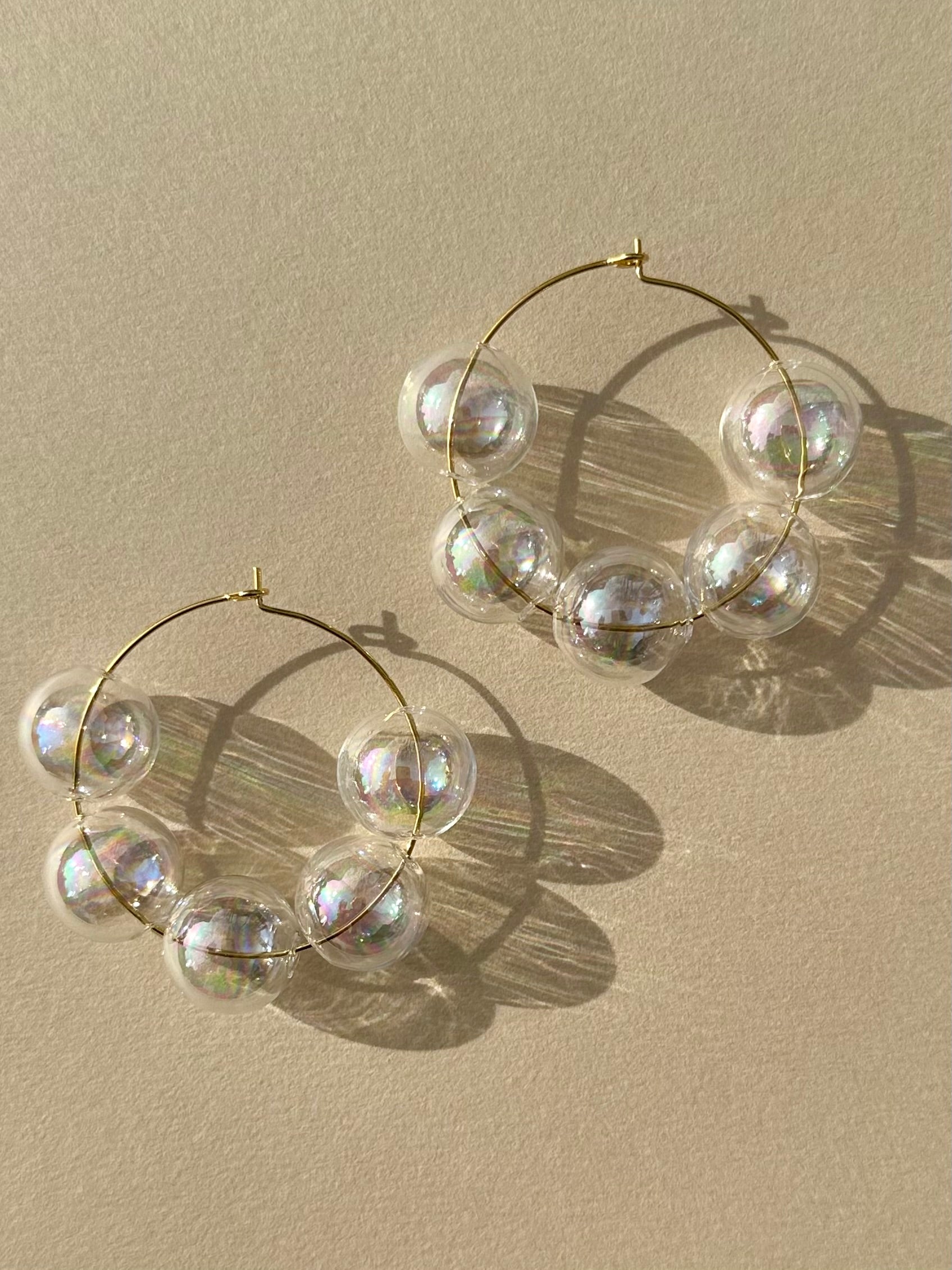 Pearl Luster Halo Hoop Earrings
