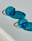 Sapphire Striped Bubble Drop Earrings